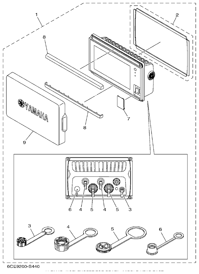 Yamaha F300BET, FL300BET, F300BET2, FL300BET2 OPTIONAL PARTS 4 parts diagram